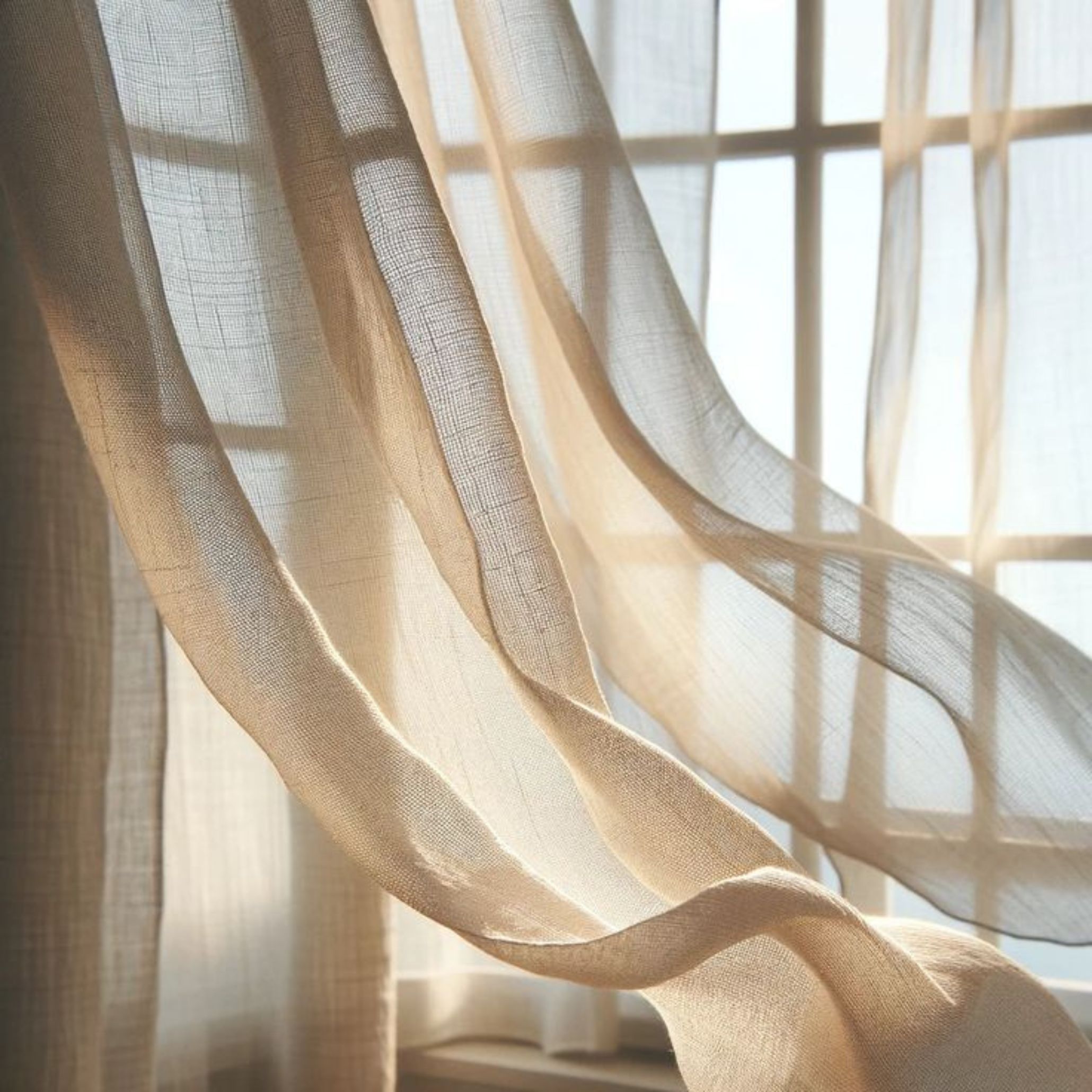 Tecido com um acabamento transparente.