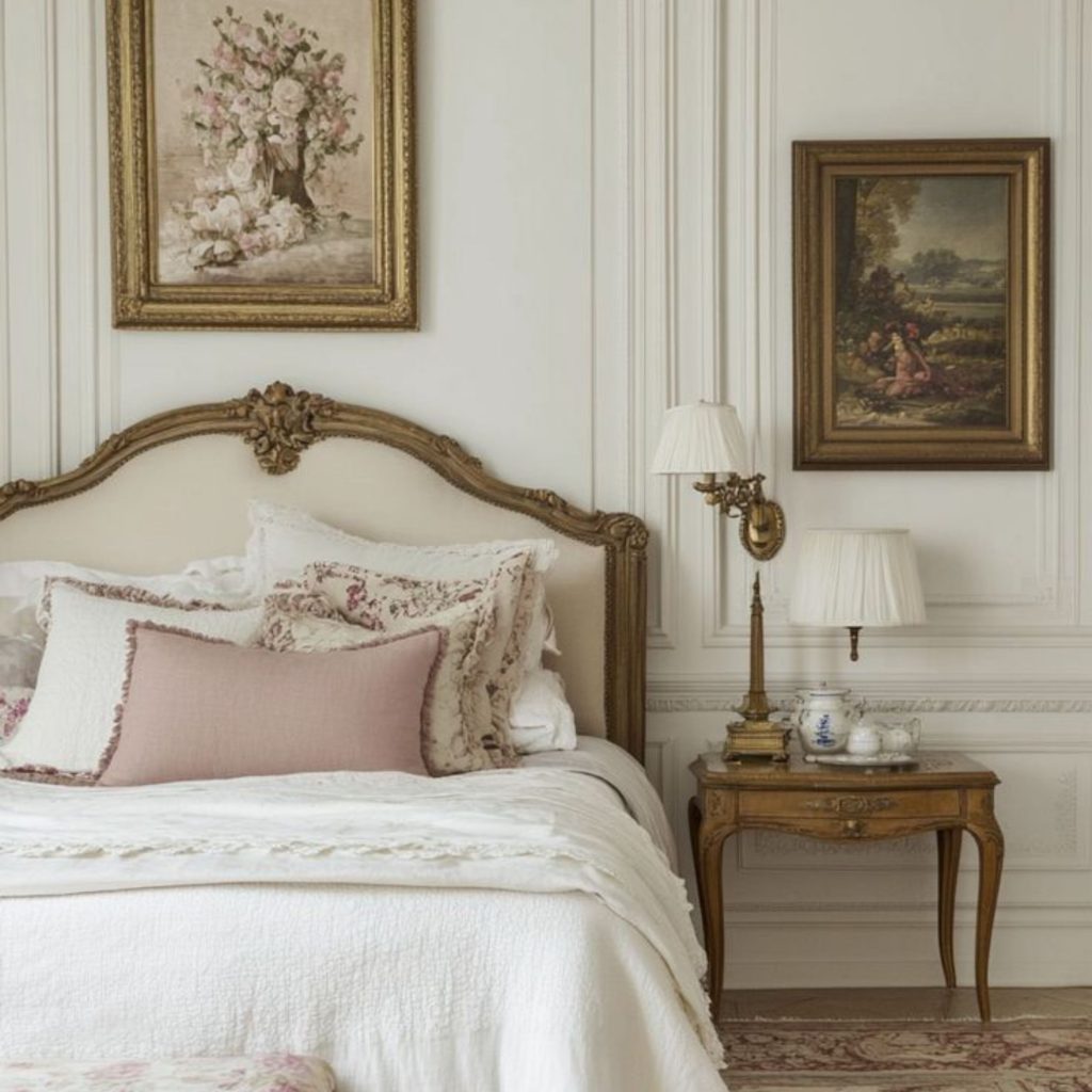 Quarto vintage composto por antiguidades