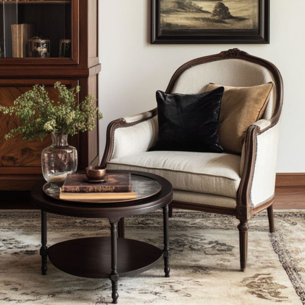 Cadeirões para sala no estilo vintage.