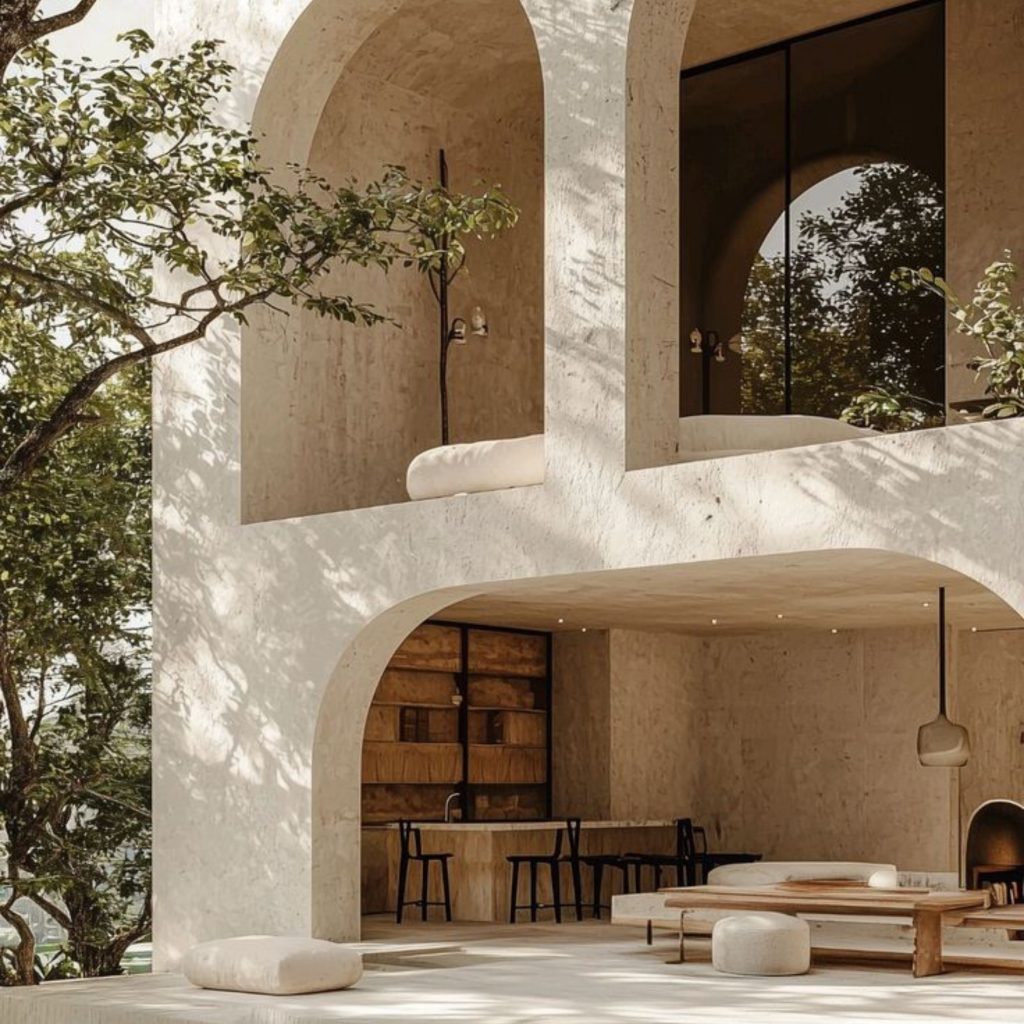 Casa caracterizada pelo seu ambiente arejado.