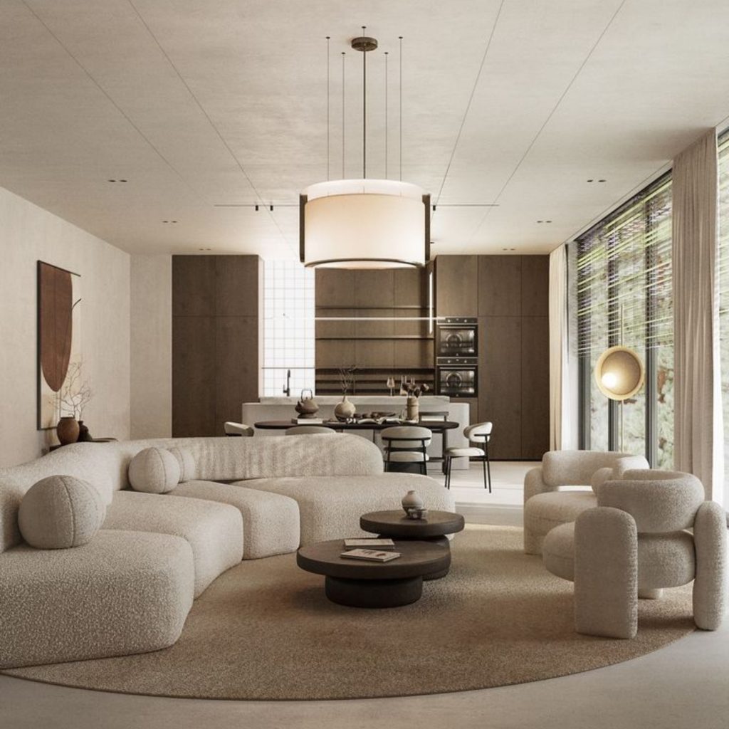 Espaço com um design que respeita as regras do feng shui.