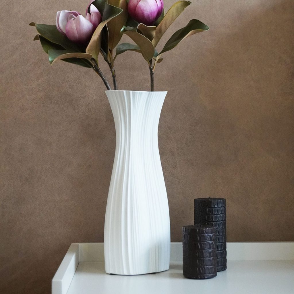 Um vaso texturizado como a opção ideal para as suas prendas de natal.