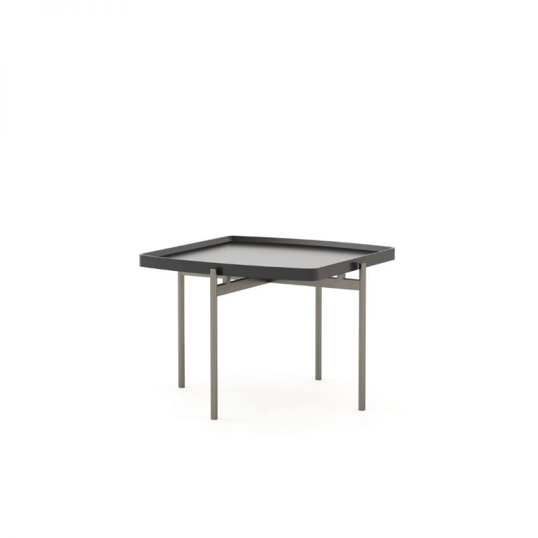 Mesa de centro de estilo industrial.