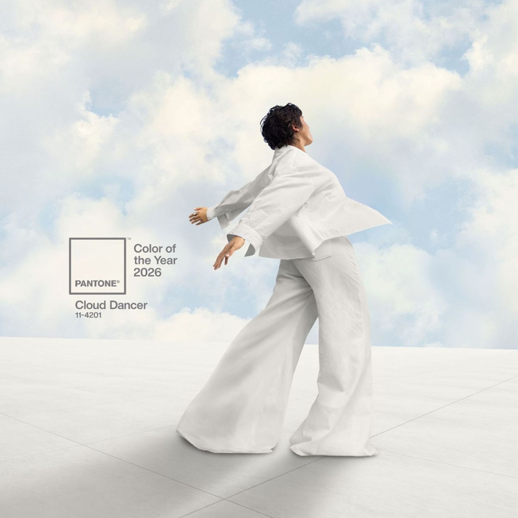 Cloud Dancer como a base para projetos de design de interiores.