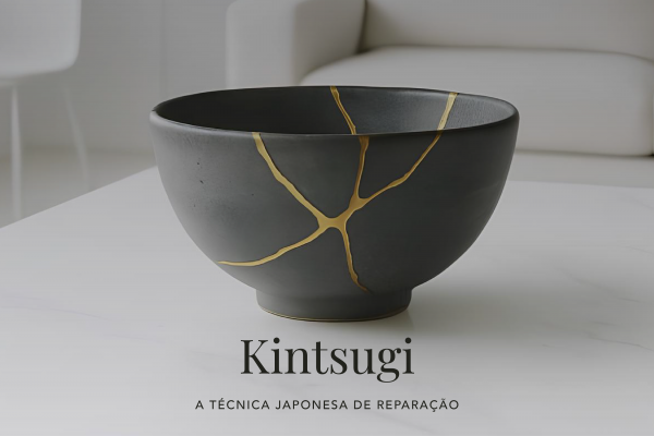 Kintsugi a técnica de reparação no design de interiores.