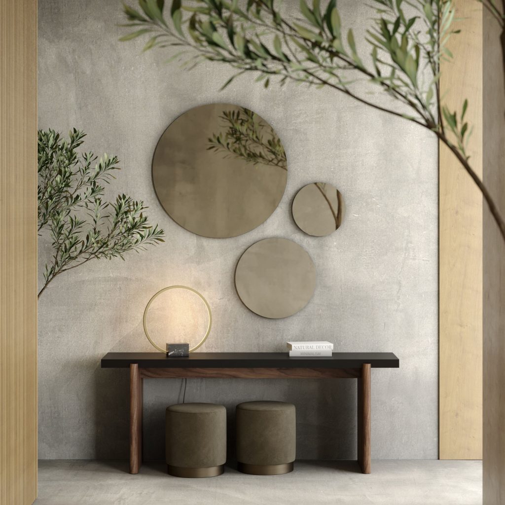 Um ambiente minimalista onde os moveis para corredor em madeira escura dialogam com volumes geométricos, criando uma decoração equilibrada que reforça a intenção de uma decoração para corredores contemporânea; os espelhos circulares e a iluminação suave sugerem soluções de Decoração para corredor estreito que inspiram Ideias para decorar corredores estreitos, mostrando como moveis para corredor podem integrar funcionalidade e estética num espaço de linhas limpas onde a decoração se mantém subtil e a decoração para corredores valoriza materiais naturais; a presença de elementos orgânicos reforça propostas de Decoração para corredor estreito e amplia novas Ideias para decorar corredores estreitos, enquanto os moveis para corredor se articulam com texturas neutras, permitindo que a decoração respire e que a decoração para corredores ofereça referências de Decoração para corredor estreito, multiplicando Ideias para decorar corredores estreitos num ambiente sereno e sofisticado.
