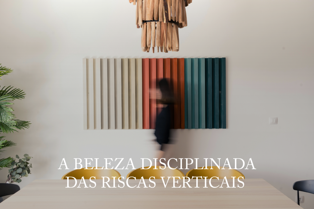 Instalação cromática numa sala contemporânea onde riscas verticais definem o ritmo visual, reforçando a presença de riscas verticais na composição e ampliando a profundidade criada pelas riscas verticais, tudo integrado num design de interiores pensado com detalhe, onde o design de interiores articula volumes e luz e onde o design de interiores se aproxima de uma leitura gráfica e texturada; a paleta remete para tecidos às riscas que inspiram a estrutura visual, evocando tecidos às riscas como referência táctil e sugerindo a fluidez dos tecidos às riscas no movimento da figura; o conjunto dialoga com a estética de papel de parede riscas, sugerindo camadas de papel de parede riscas que ampliam a verticalidade e evocando papel de parede riscas como tema central da narrativa visual.