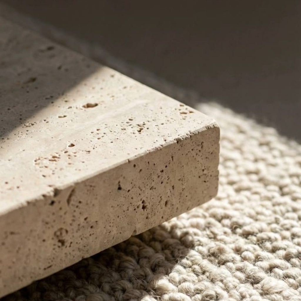 Composição de texturas naturais onde a arquitetura orgânica se manifesta na relação entre materiais, reforçando a identidade sensorial da casa através de um design biofílico que privilegia o bem‑estar. A luz suave evidencia como o design de interiores utiliza a arquitetura orgânica para criar continuidade visual na casa, promovendo um ambiente de bem‑estar apoiado por elementos de design biofílico. O contraste entre pedra e tecido traduz um gesto de arquitetura orgânica que enriquece o design de interiores e intensifica o bem‑estar dentro da casa, sempre guiado por princípios de design biofílico.