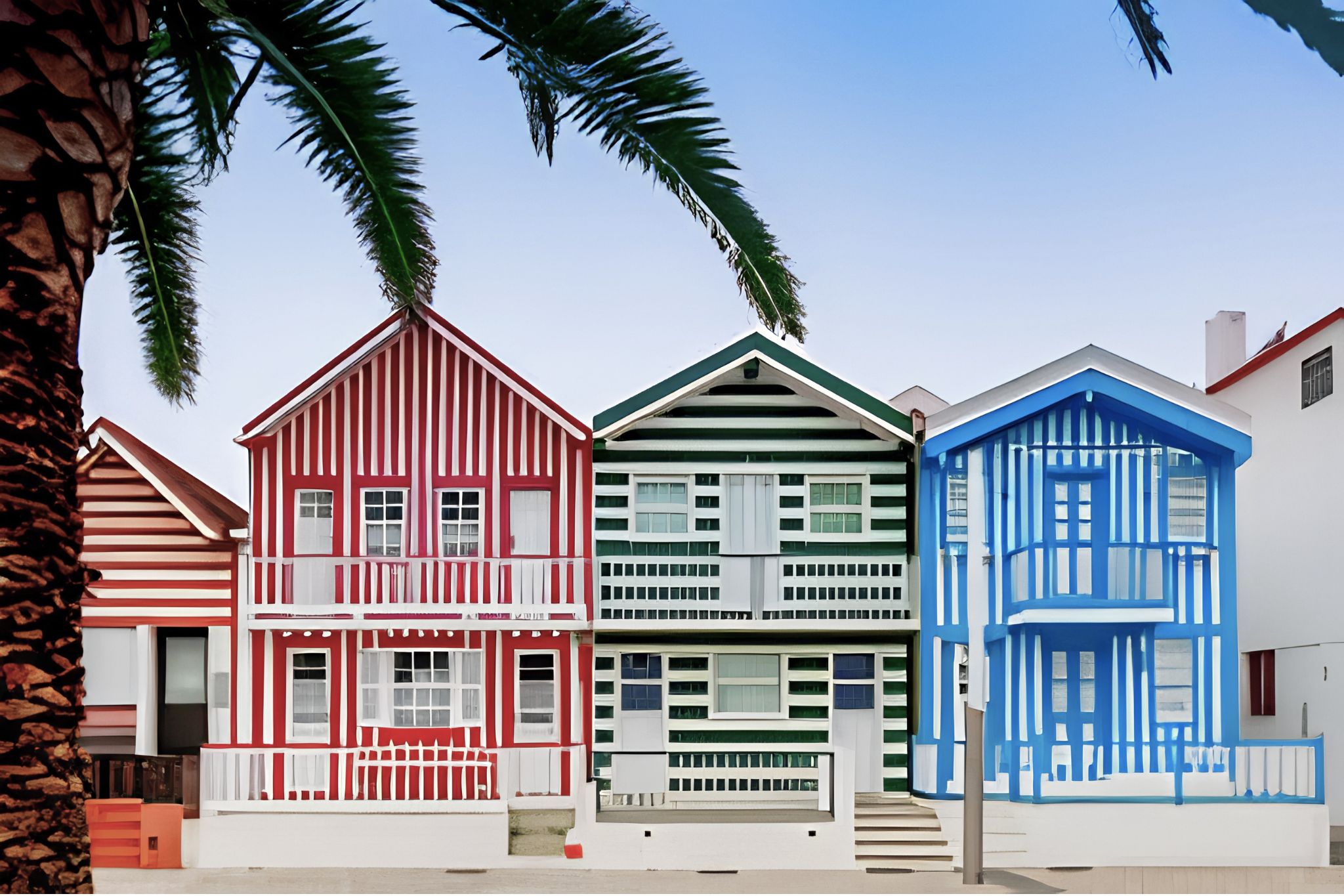 Imagem das Casas Típicas da Costa Nova, onde os padrões gráficos dos Palheiros da Costa Nova reforçam a estética de Casa de praia e inspiram soluções de Design de Interiores; As fachadas das Casas às riscas aveiro revelam a identidade de cada Casa aveiro, destacando os vibrantes Colores de casa que caracterizam as Aveiro casas coloridas; A composição evidencia novamente as Casas Típicas da Costa Nova, articulando a tradição dos Palheiros da Costa Nova com a atmosfera de Casa de praia, criando referências para Design de Interiores; As linhas marcantes das Casas às riscas aveiro reforçam o carácter único de cada Casa aveiro, intensificando os Colores de casa presentes nas Aveiro casas coloridas; O enquadramento celebra as Casas Típicas da Costa Nova, valoriza os Palheiros da Costa Nova, evoca o espírito de Casa de praia, inspira Design de Interiores, e sublinha a força visual das Casas às riscas aveiro, das Casa aveiro, dos Colores de casa e das Aveiro casas coloridas.